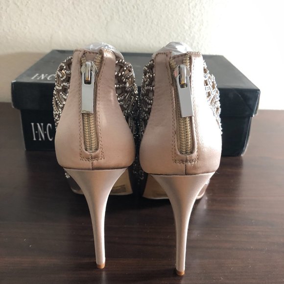 INC International Concepts Womens Sarane Fabric Open Toe, Bisque, Size 7.5M - Picture 3 of 7